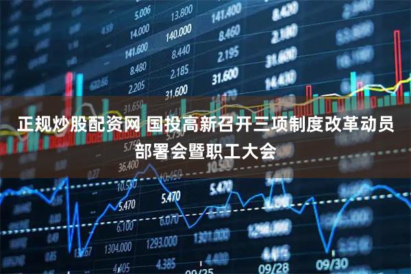 正规炒股配资网 国投高新召开三项制度改革动员部署会暨职工大会